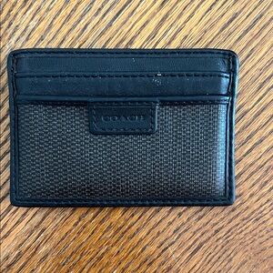 Coach Brown Textured Card Holder
